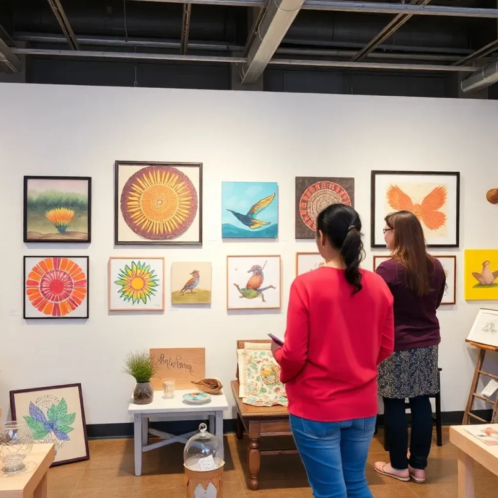 Artworks from Asheville artists representing resilience and creativity