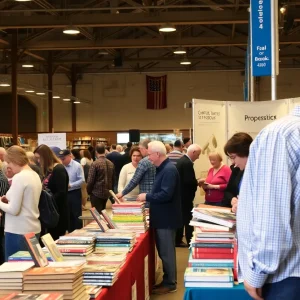 Community members engaging at the Asheville book fair