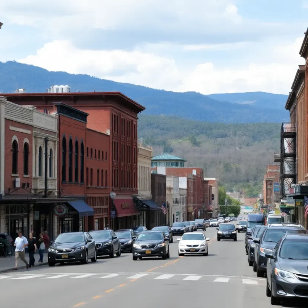 View of Asheville streets highlighting gentrification and community engagement