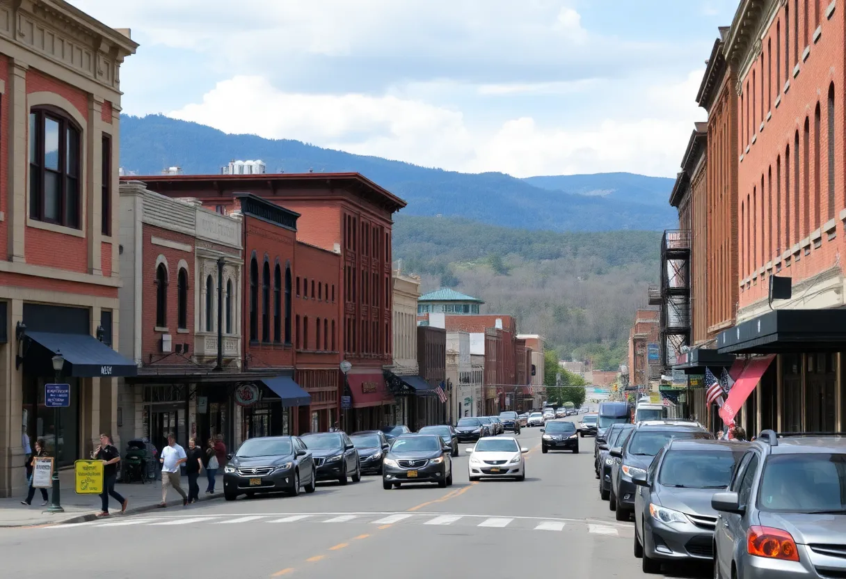 View of Asheville streets highlighting gentrification and community engagement