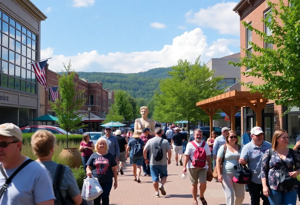 Community tourism scene in Buncombe County