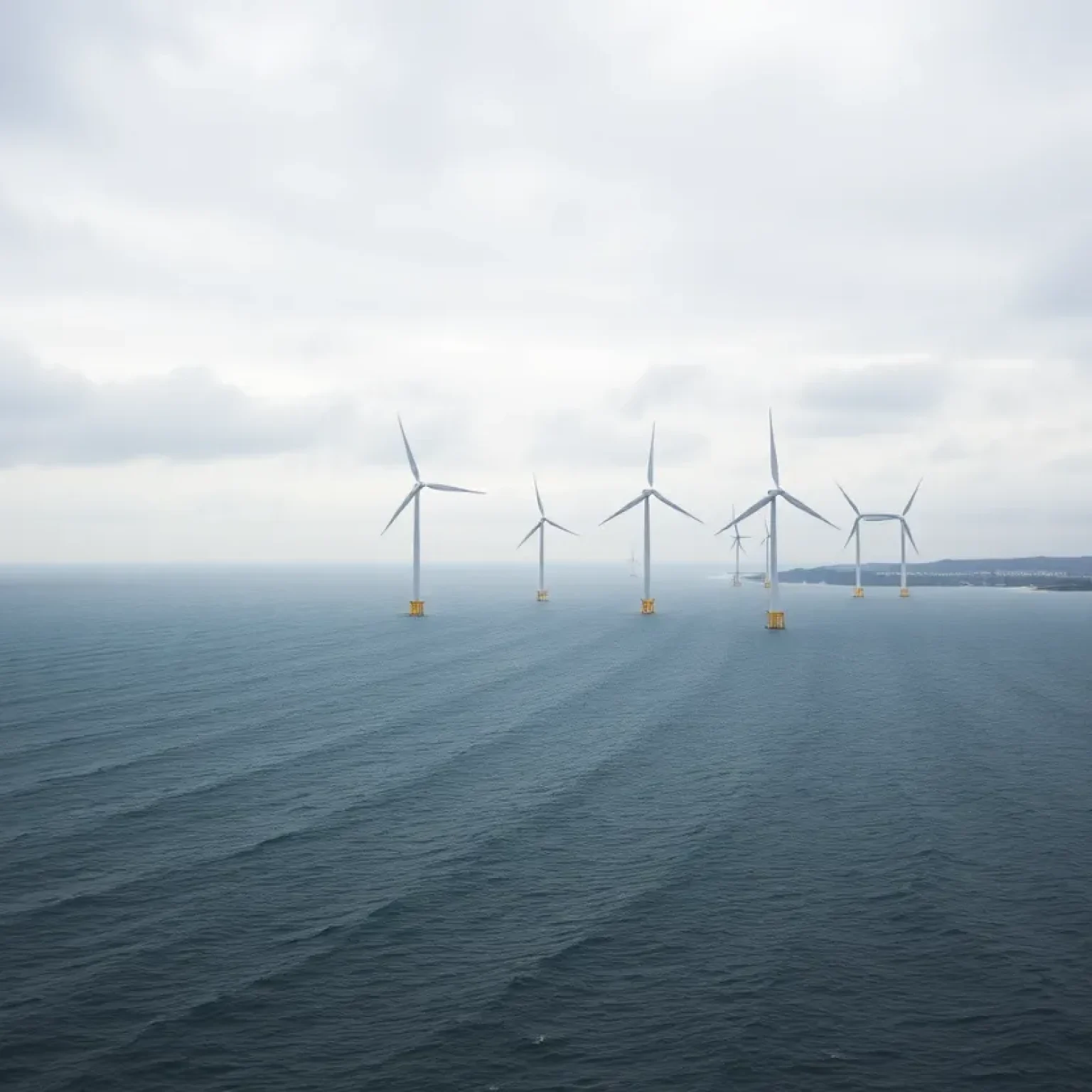Offshore wind turbines representing renewable energy challenges