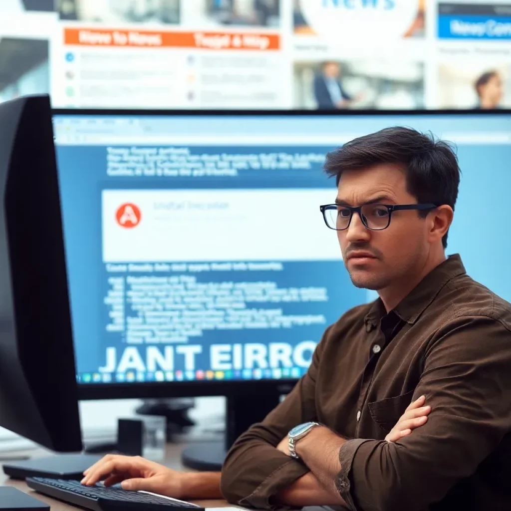 User frustrated by offline ABC News page error